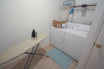 Laundry closet with washer/dryer in all homes